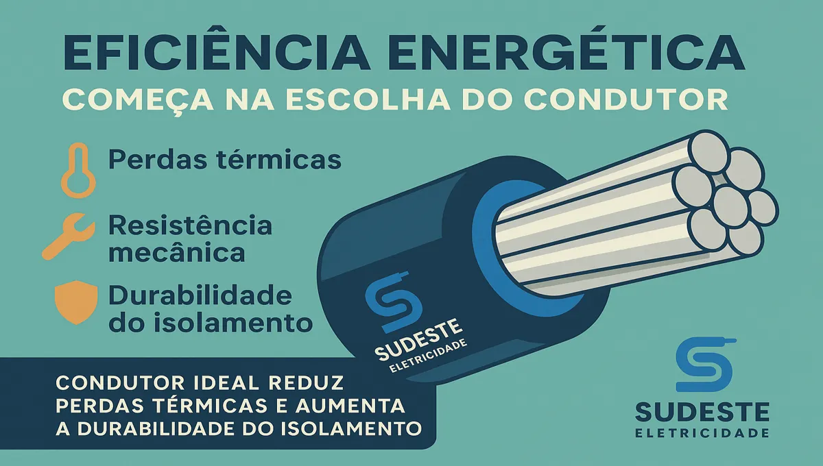 Infográfico sobre eficiência energética e a escolha do condutor ideal